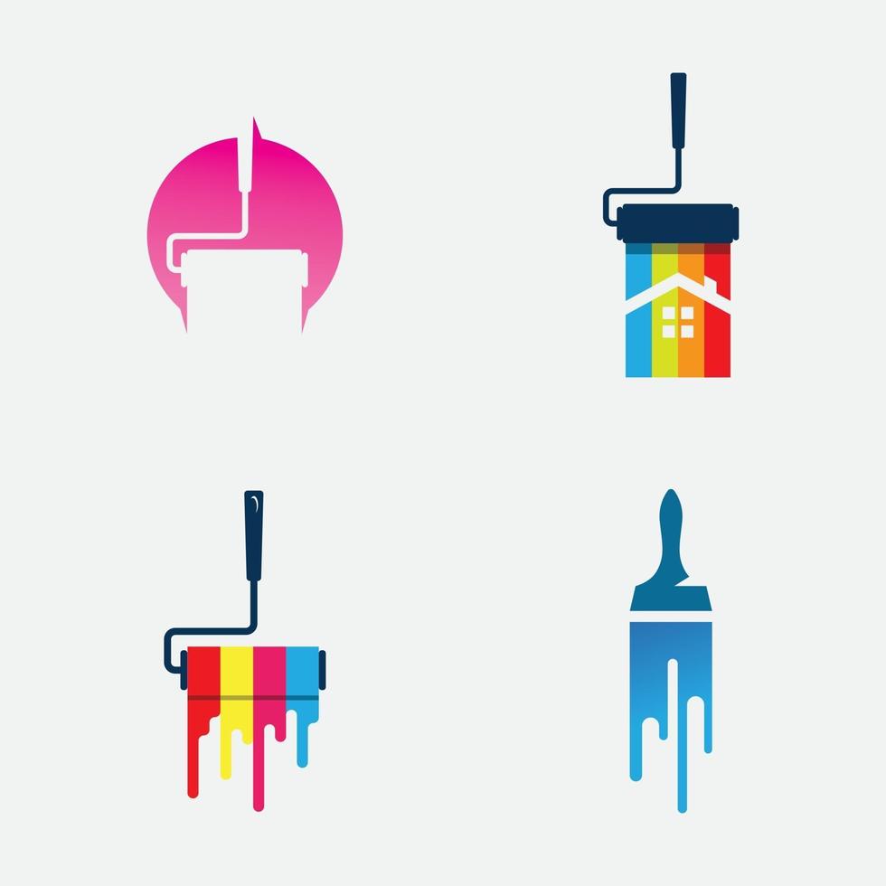 Paint logo business vector icon