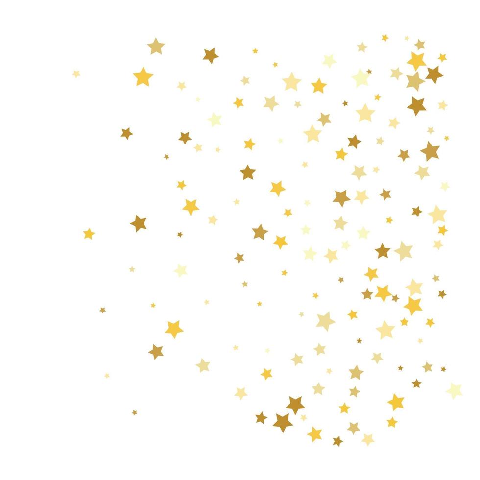 celebración de confeti de estrellas doradas vector