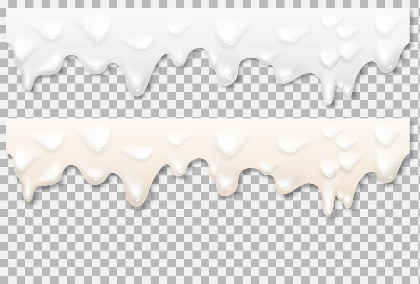 Liquid mayonnaise white texture Vector