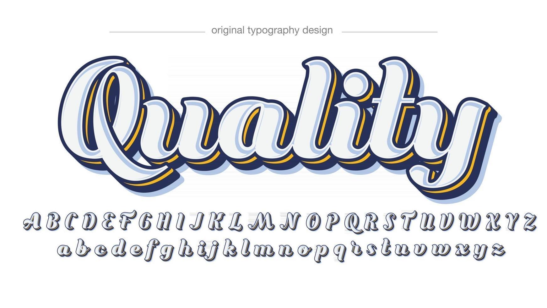 Elegant Cursive White Typography vector