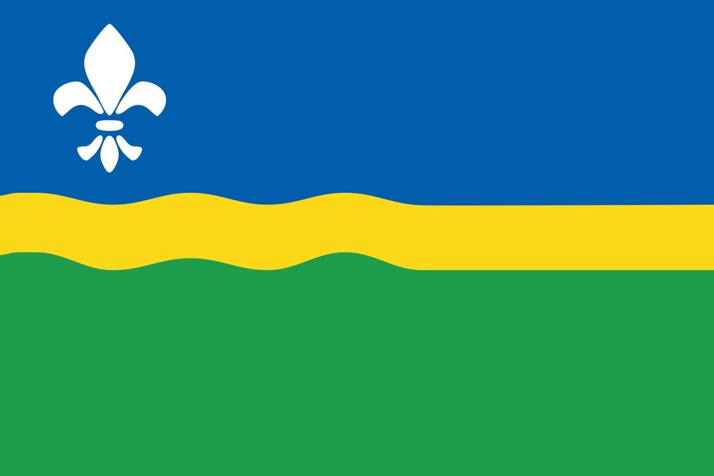 Flevoland región de los Países Bajos bandera oficial vector