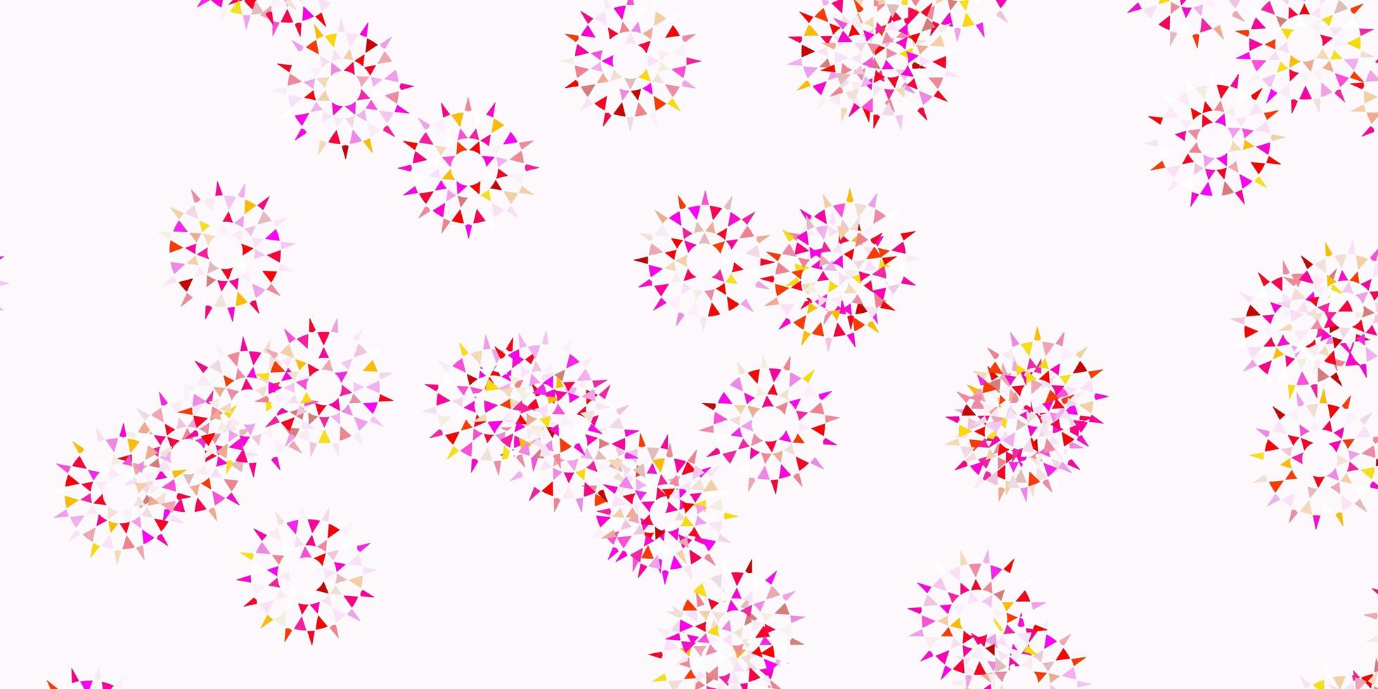 Light pink, yellow vector natural layout with flowers.