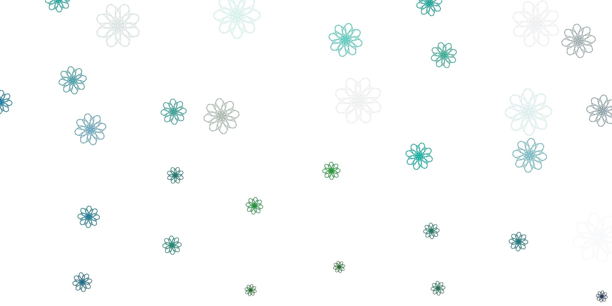 Light Blue, Green vector natural layout with flowers.