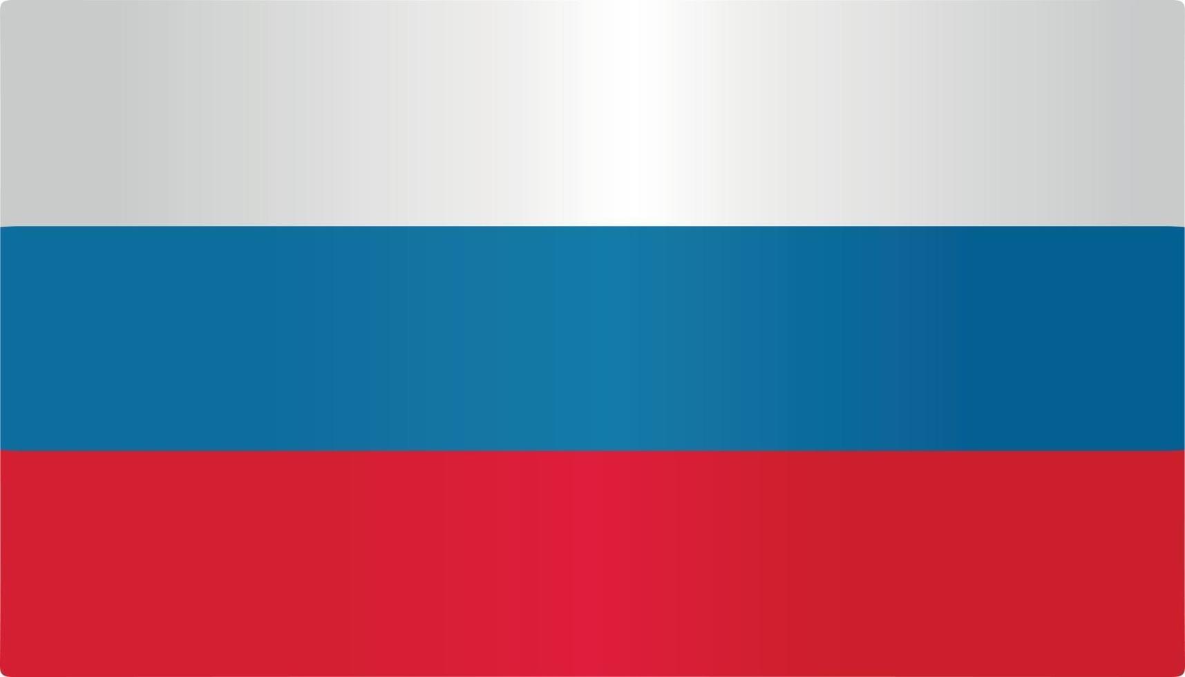 vector plano de símbolo de bandera de rusia con color degradado