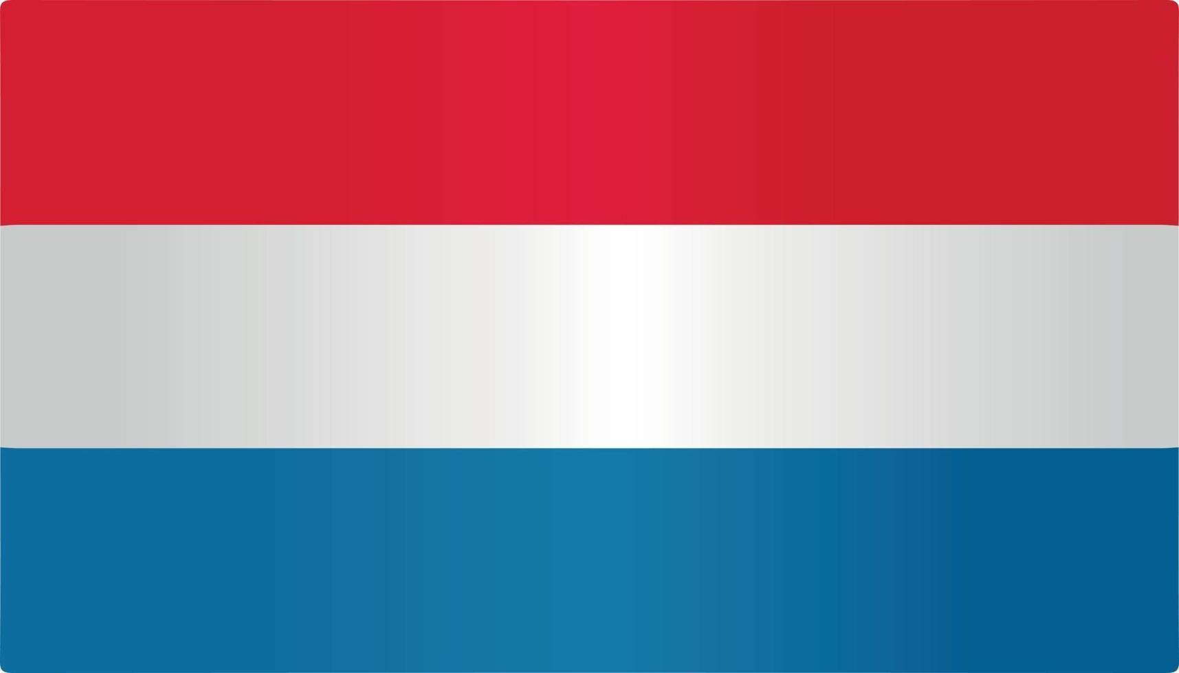 Países Bajos Holanda símbolo de la bandera vector plano con color degradado