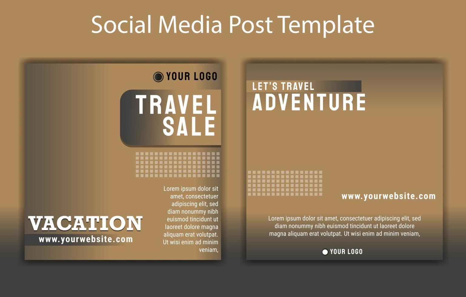 Travel shop banner template vector