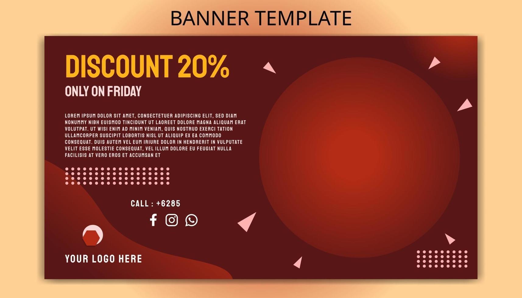 Red Business Background banner Template vector