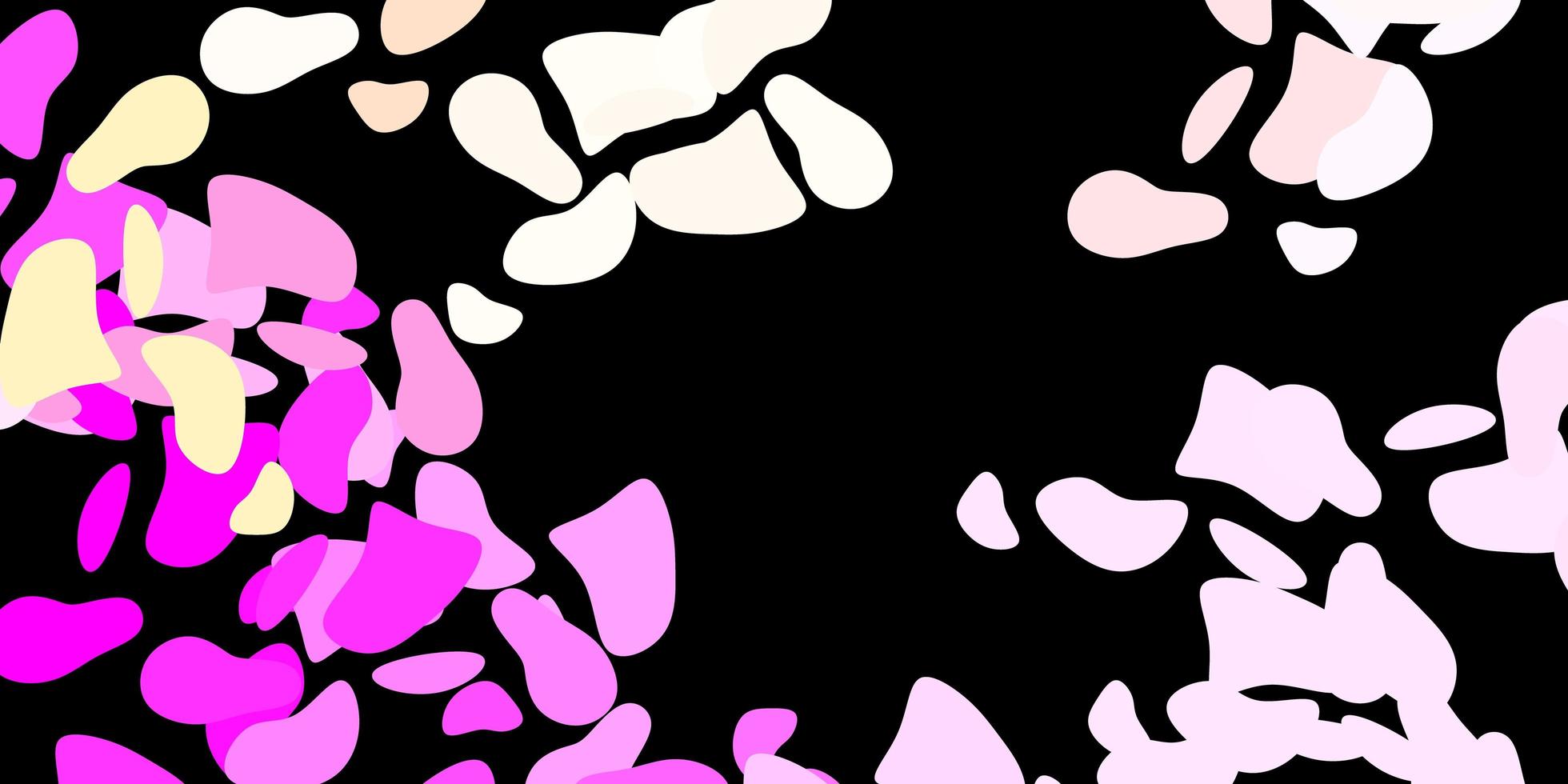 Dark pink, yellow vector pattern with abstract shapes.