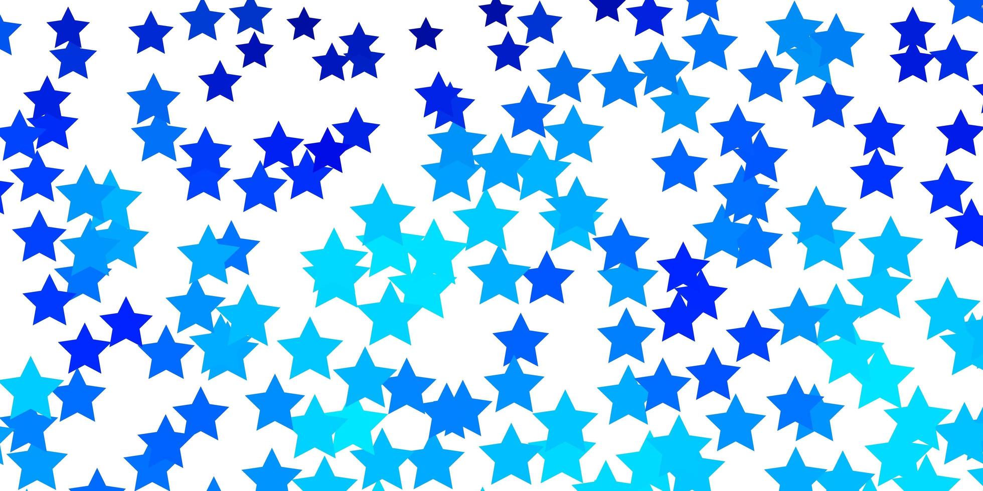 Light BLUE vector layout with bright stars. Decorative illustration with stars on abstract template. Best design for your ad, poster, banner.