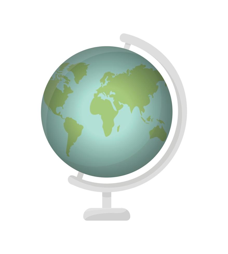 the globe of planet earth isolated on white background vector
