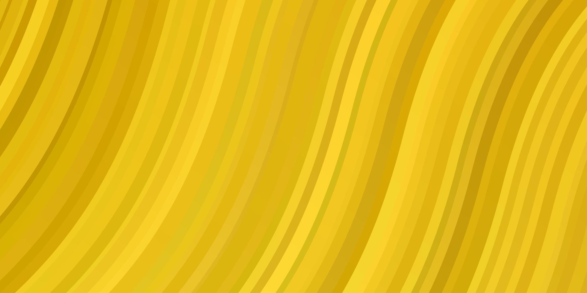 Light Yellow vector template with wry lines. Brand new colorful illustration with bent lines. Template for cellphones.