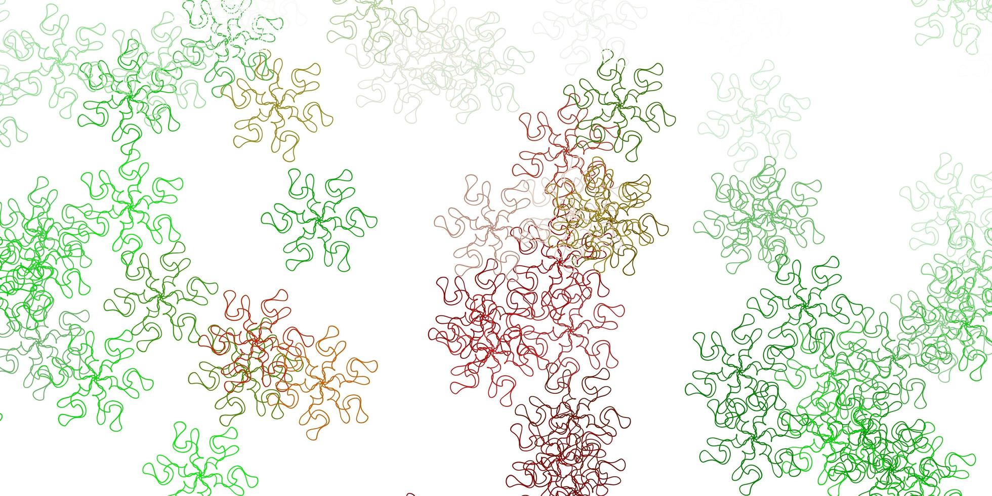 Light green, red vector natural layout with flowers.