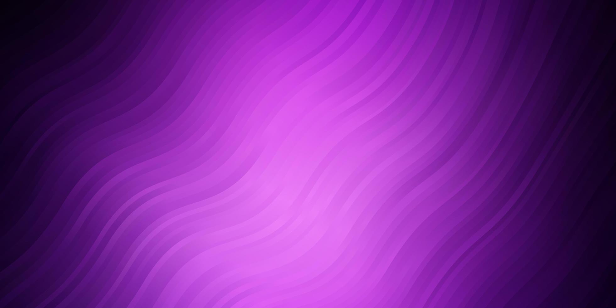 Dark Purple vector background with curves. Bright sample with colorful bent lines, shapes. Smart design for your promotions.