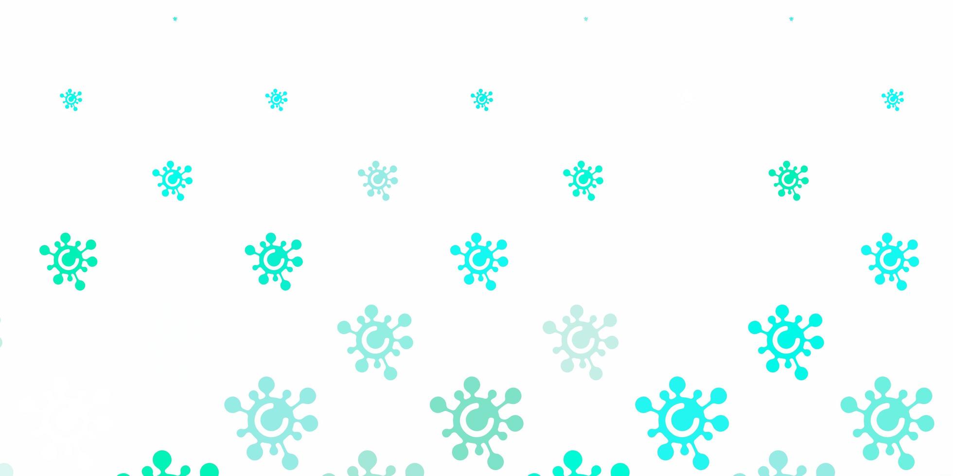 Light Green vector pattern with coronavirus elements.