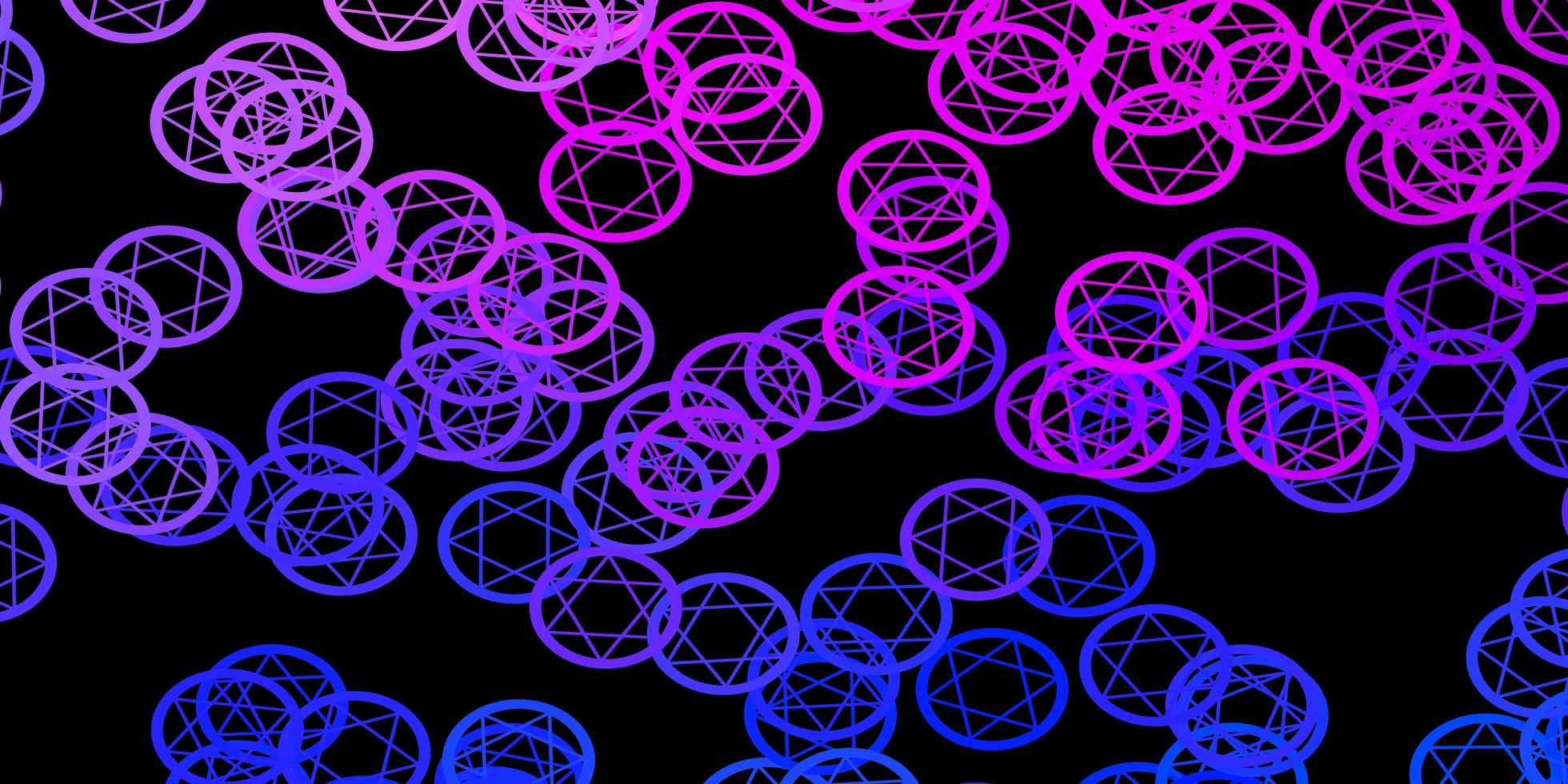 Dark Blue, Red vector template with esoteric signs.