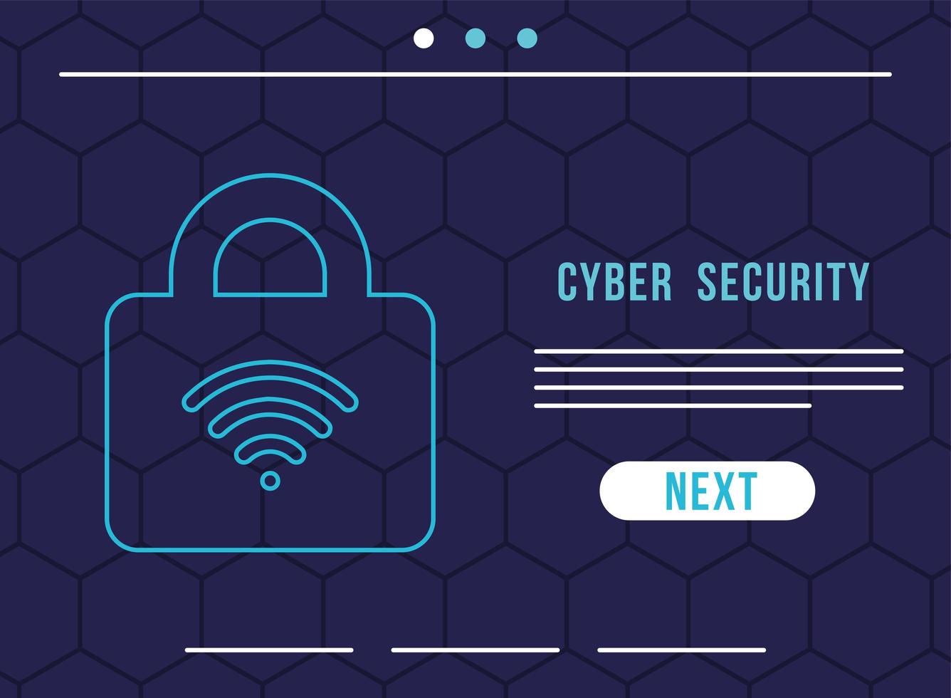cyber security infographic with wifi waves in padlock vector