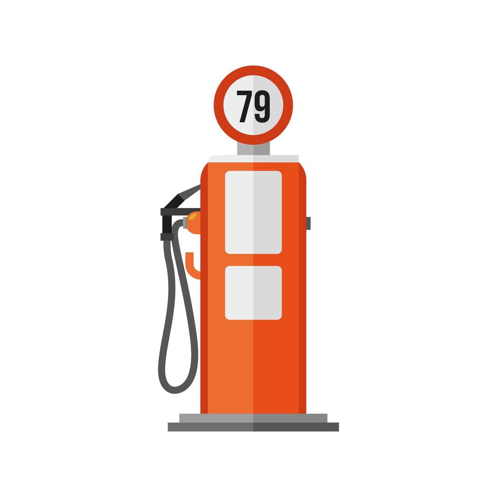 station service pump flat style icon vector