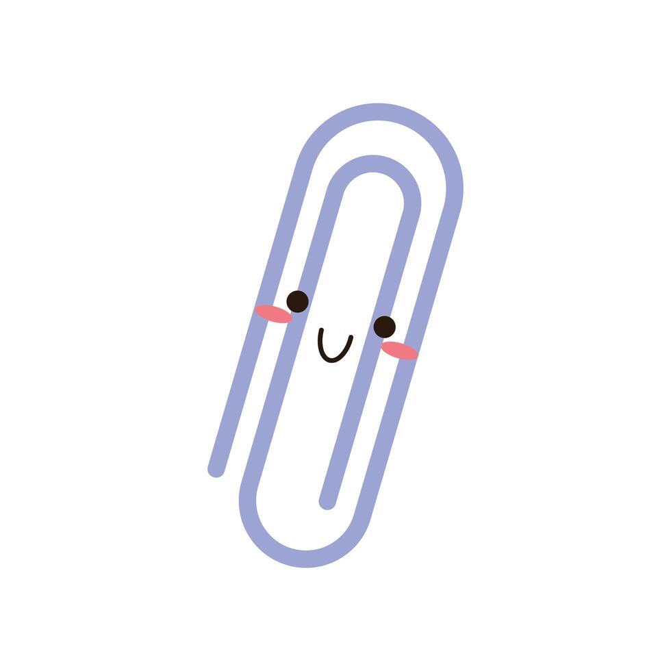 clip de papel kawaii personaje de cómic vector