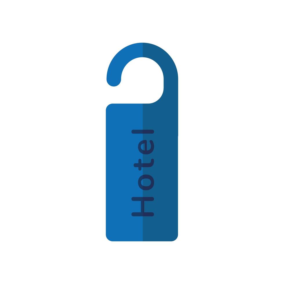 hotel door label hanging icon vector