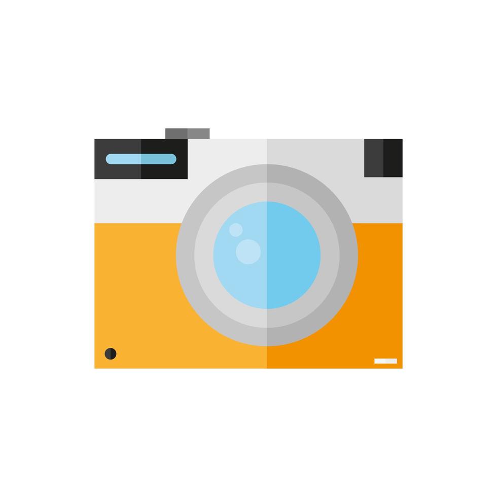 camera photographic device flat style icon vector