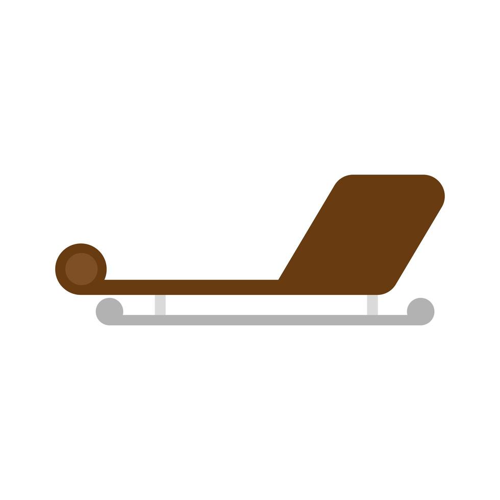 wooden snow sled christmas icon vector