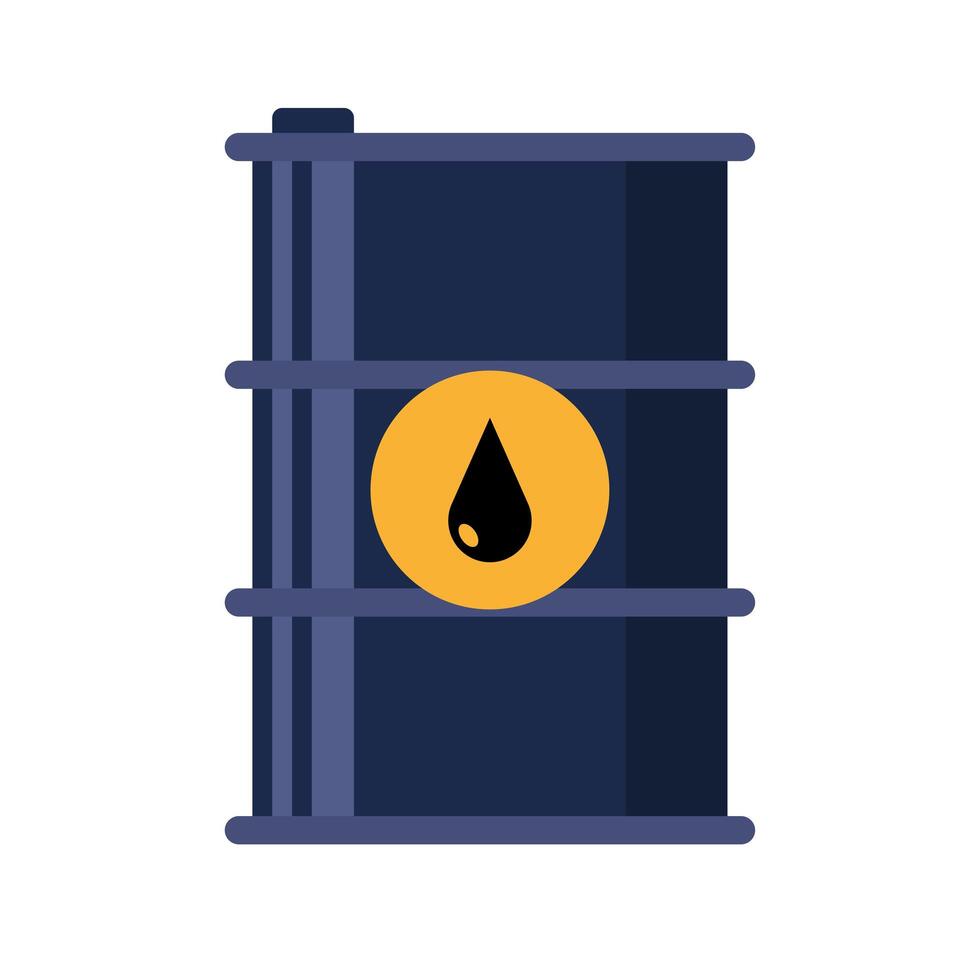 barrel tank with drop of oil price icon vector