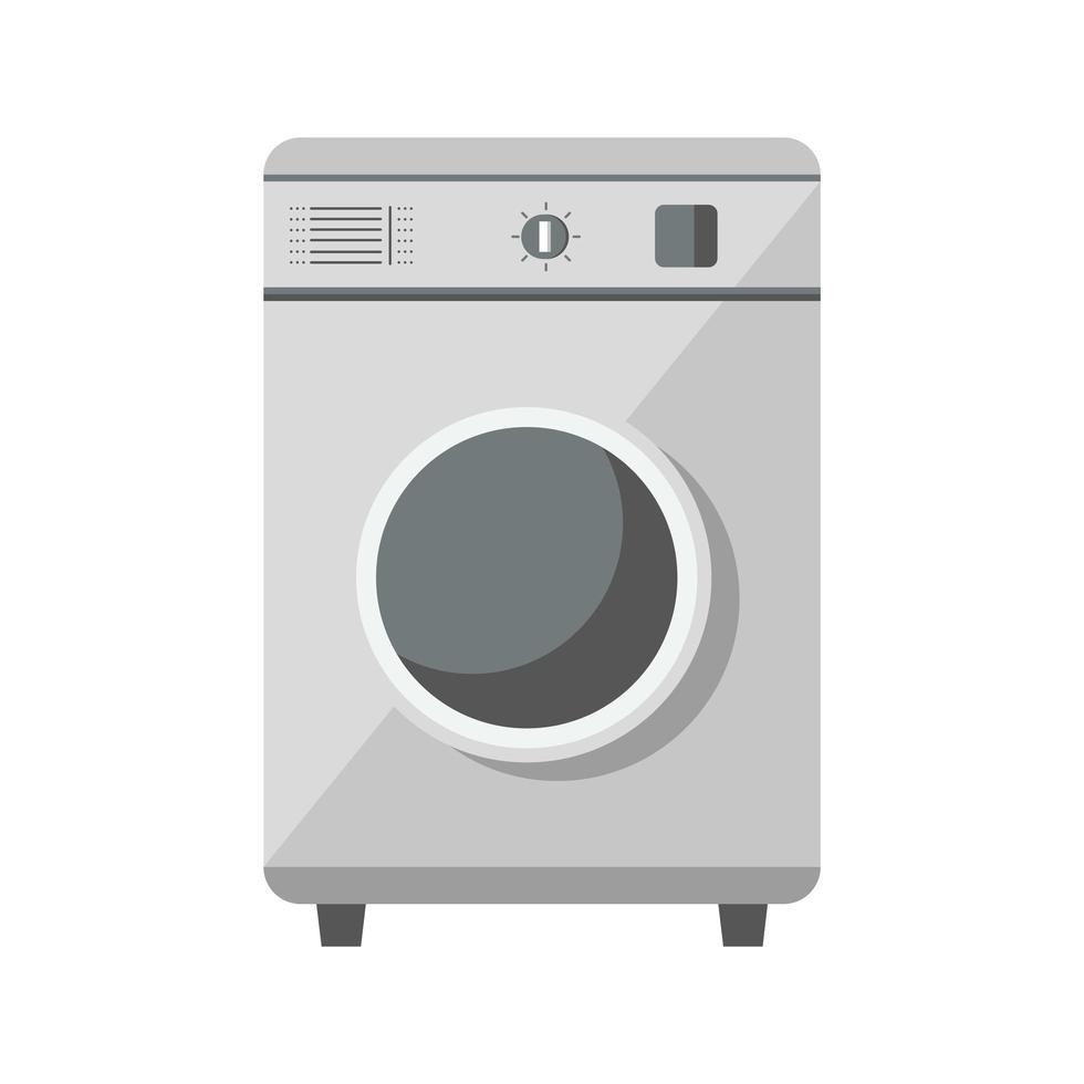 gray wash machine house appliance isolated icon vector