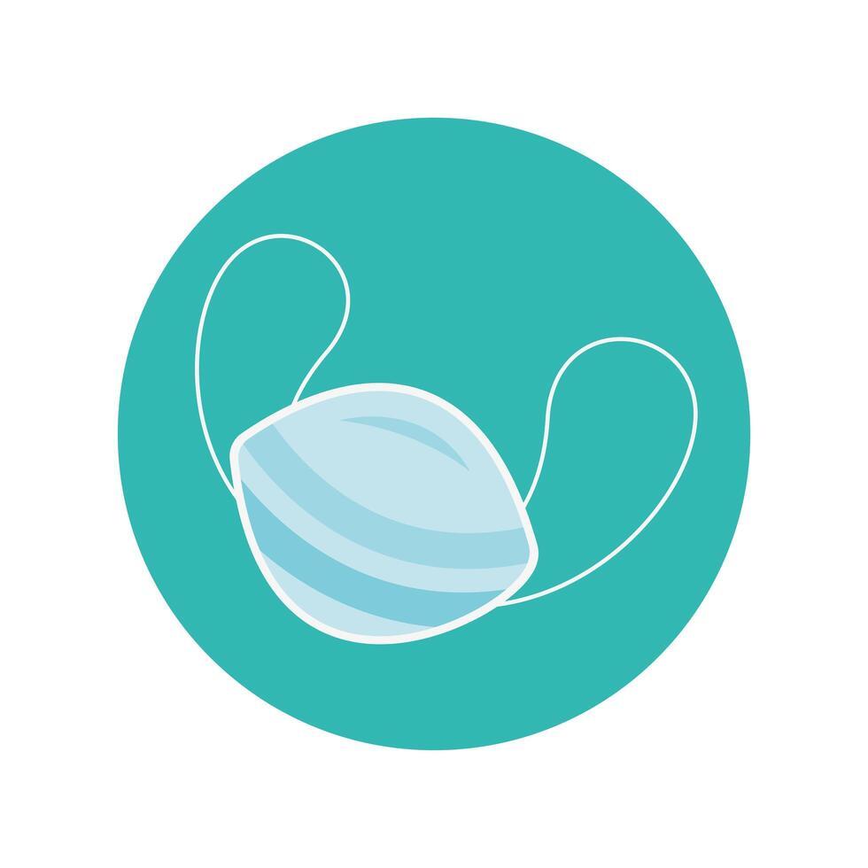 medical mask accessory respiratory icon vector