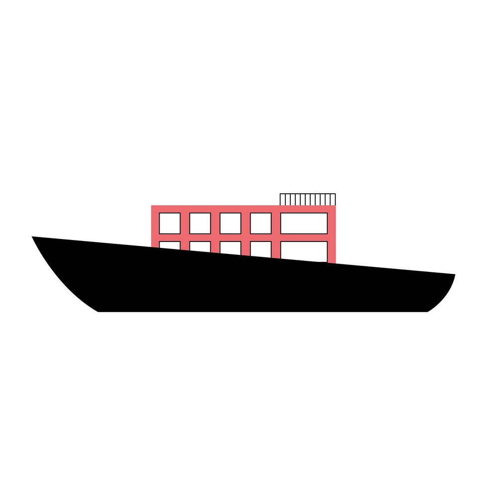 Barco crucero icono aislado vector