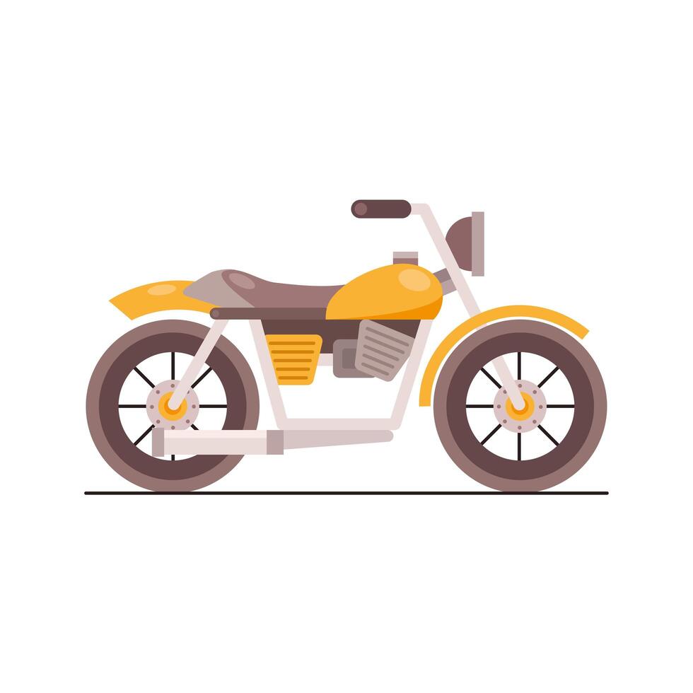 Motocicleta scrambler vehículo de estilo antiguo vector