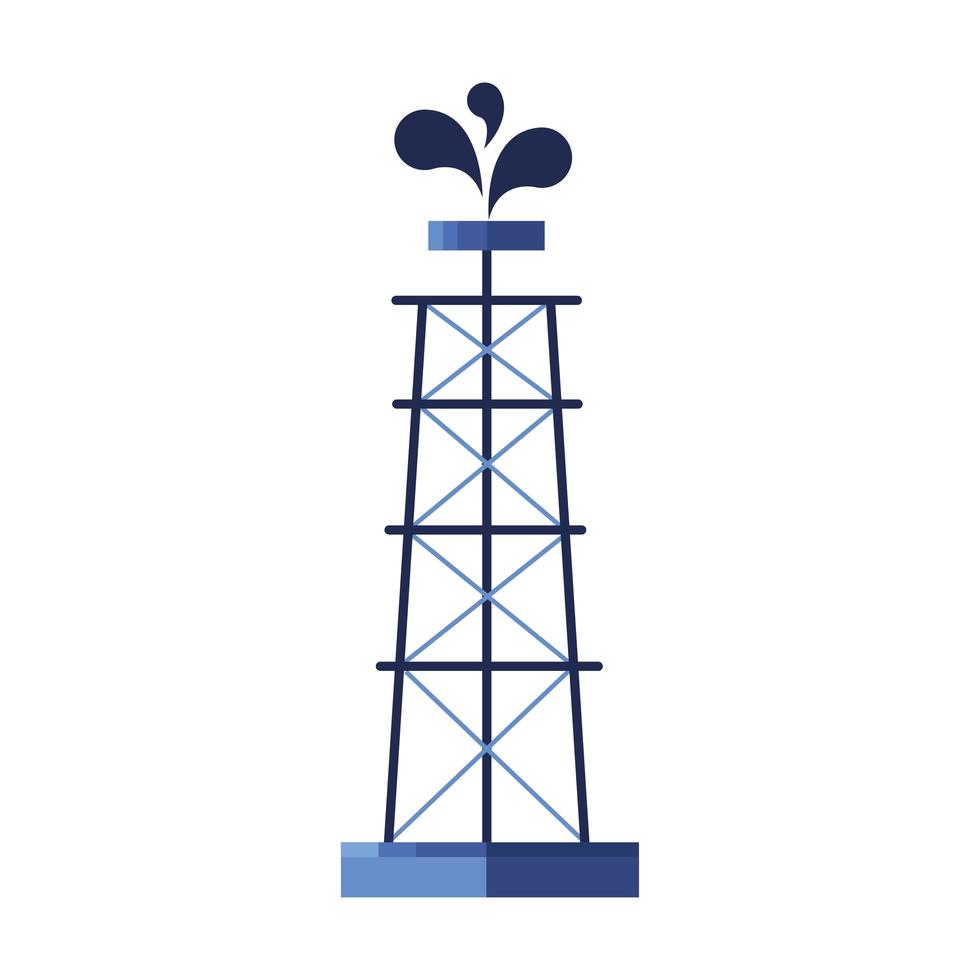 tower plant with drops of oil price icon vector