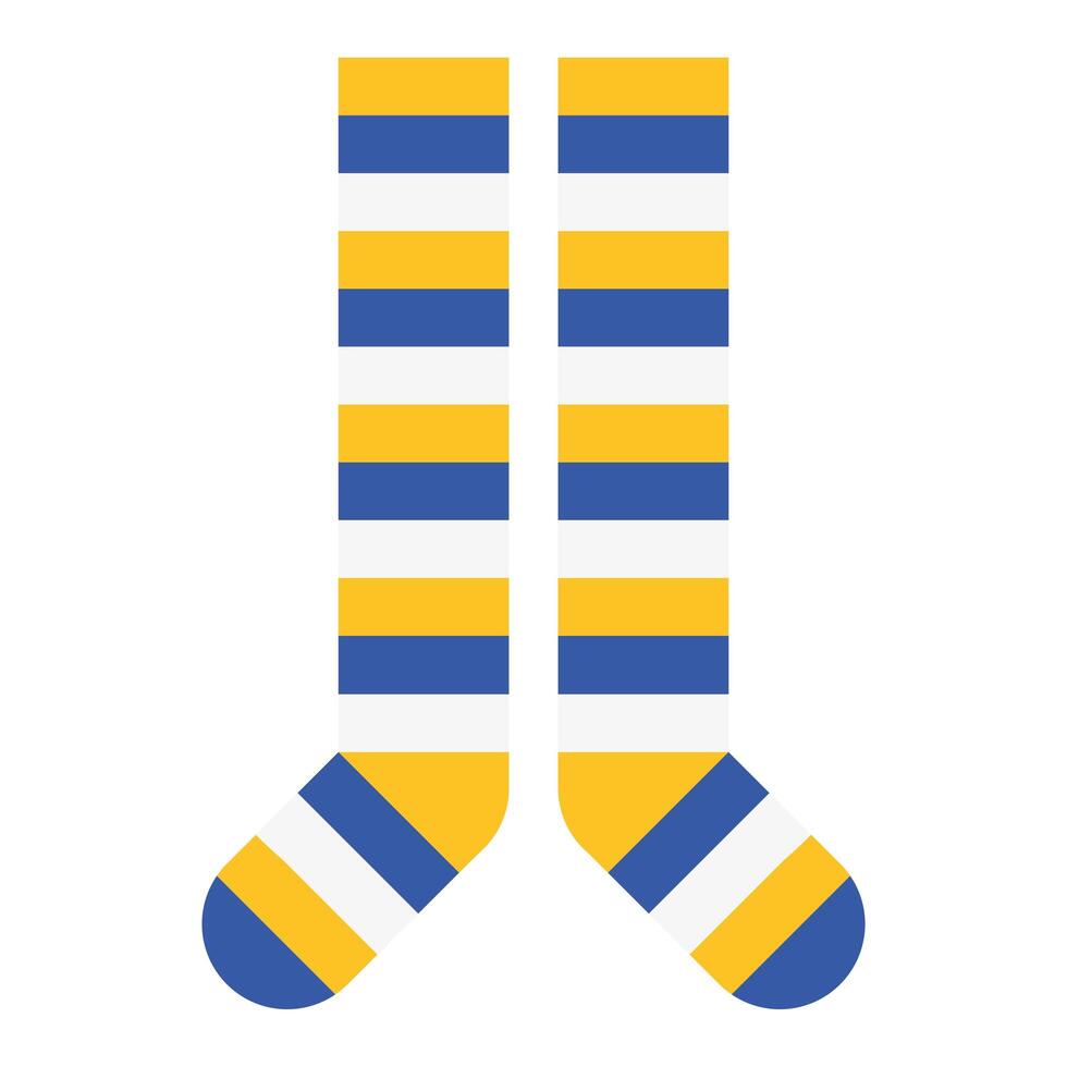 socks pair with colors stripes down symbol vector