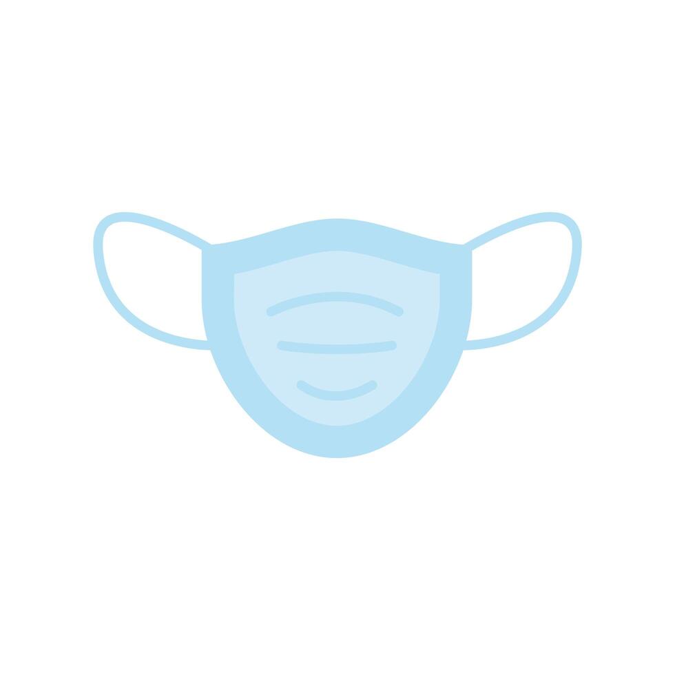 face mask accessory flat style vector