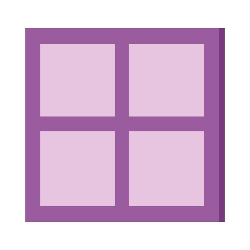 window house view isolated icon vector