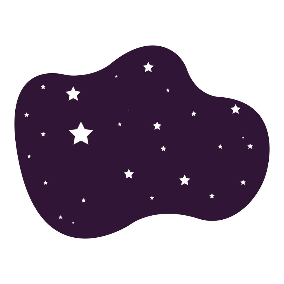 night starry scene isolated icon vector