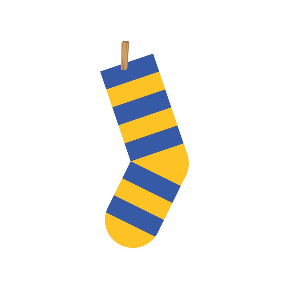 sock with colors stripes down symbol vector