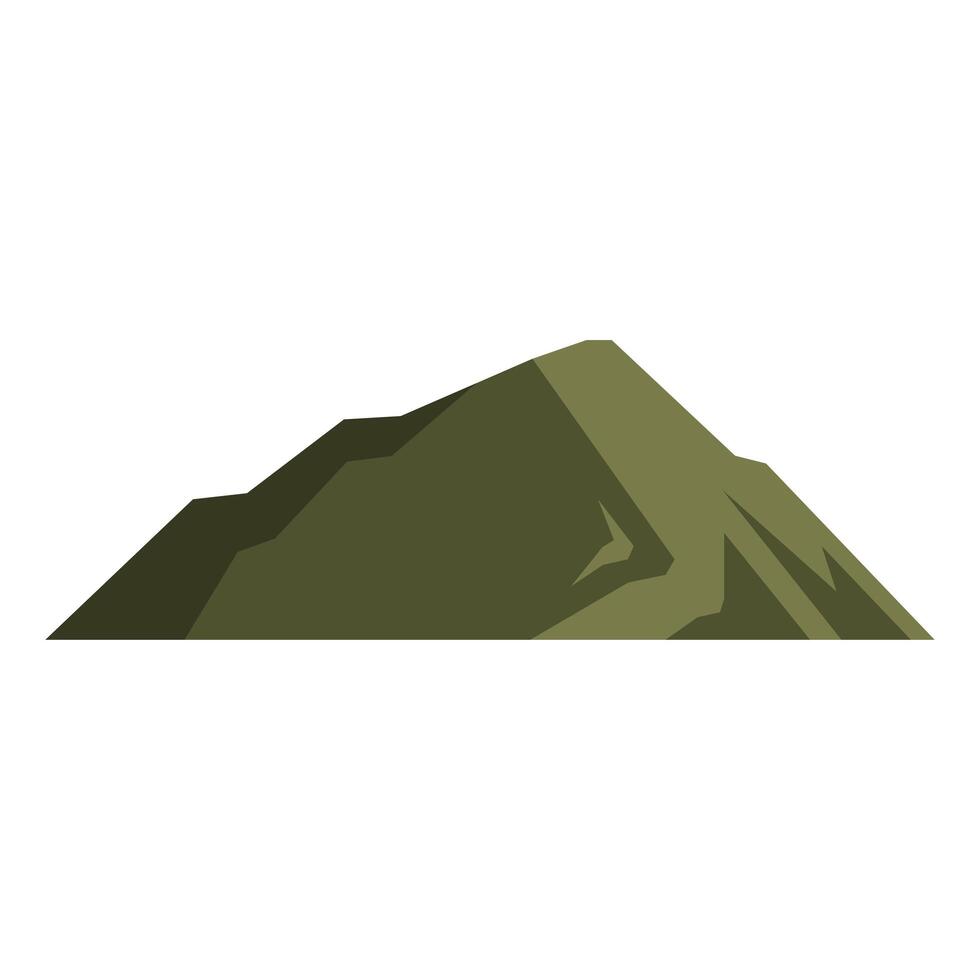 big mountain green nature icon vector