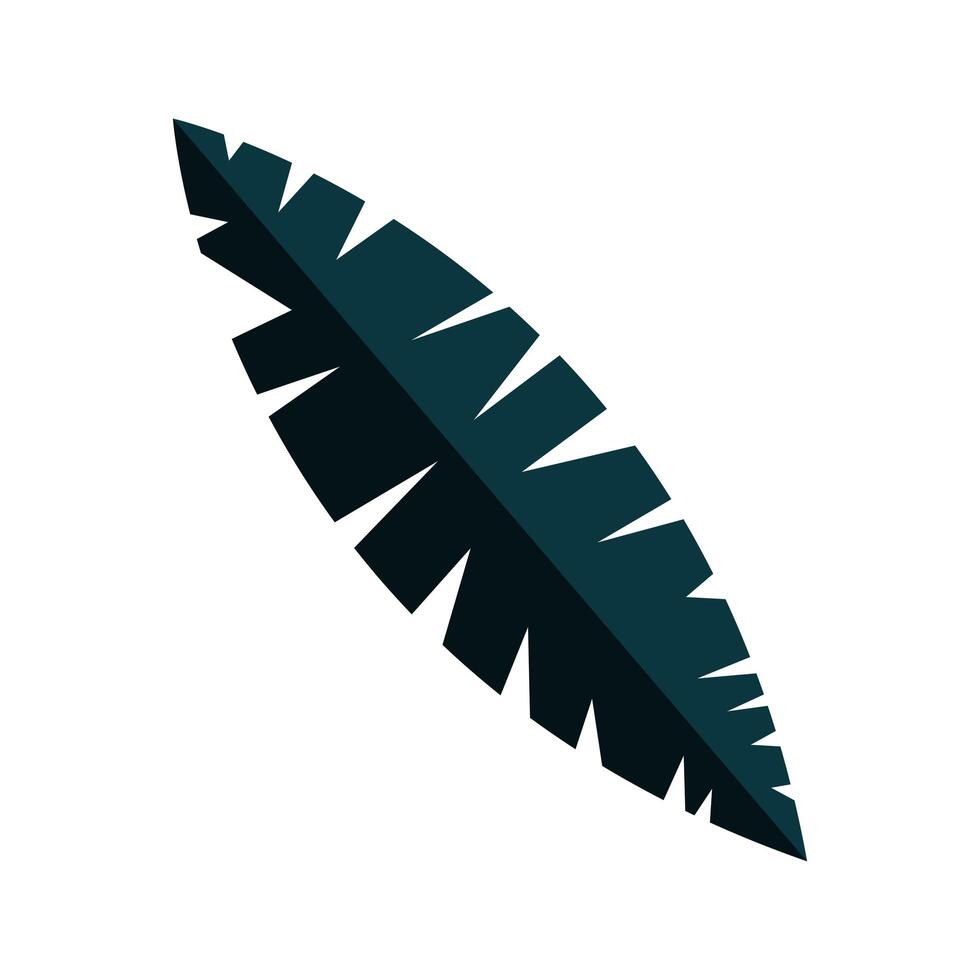 leaf palm exotic nature icon vector
