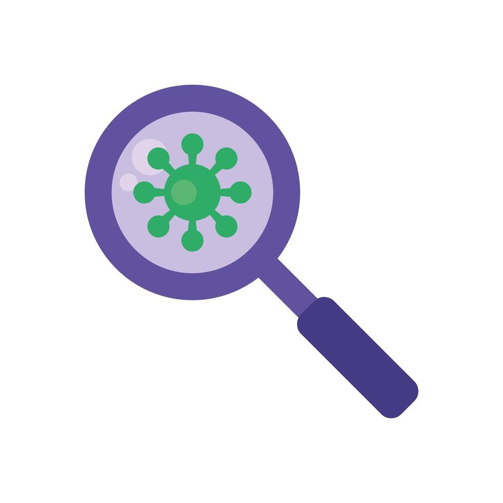 search magnifying glass flat style icon vector