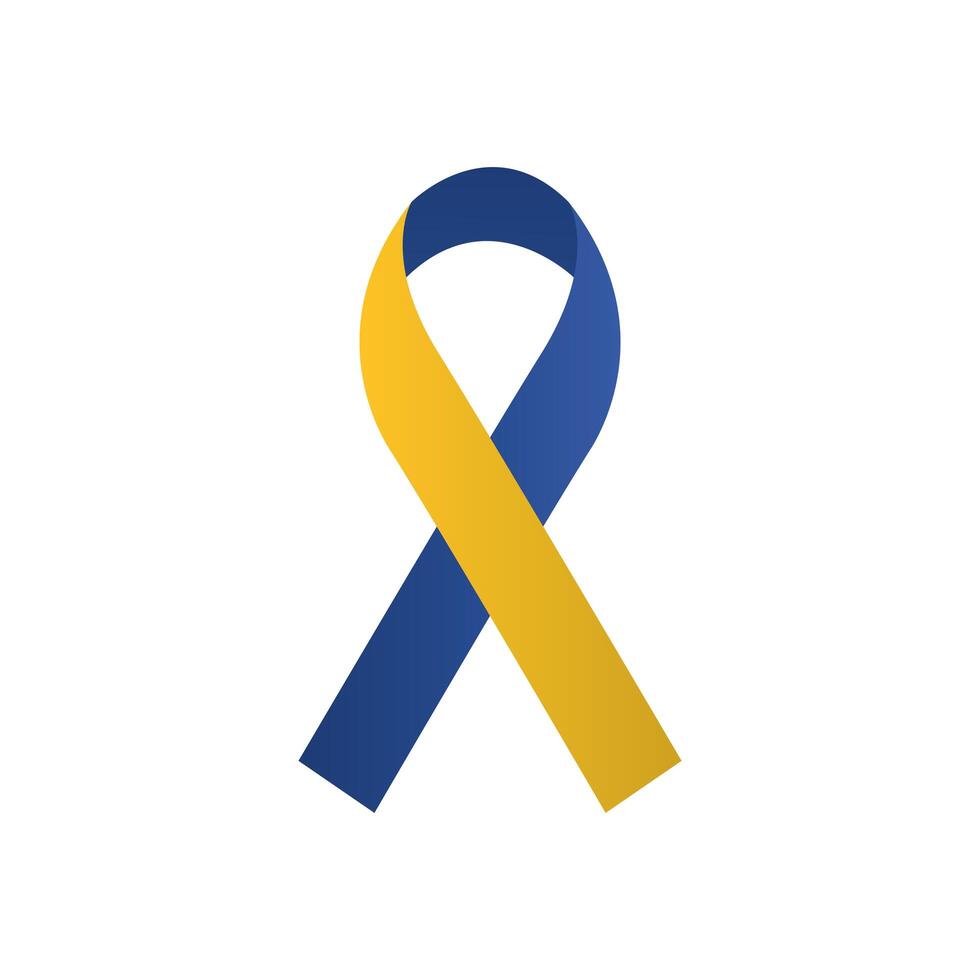 syndrome down ribbon campaign icon vector