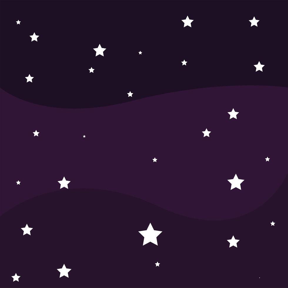 night starry scene isolated icon vector