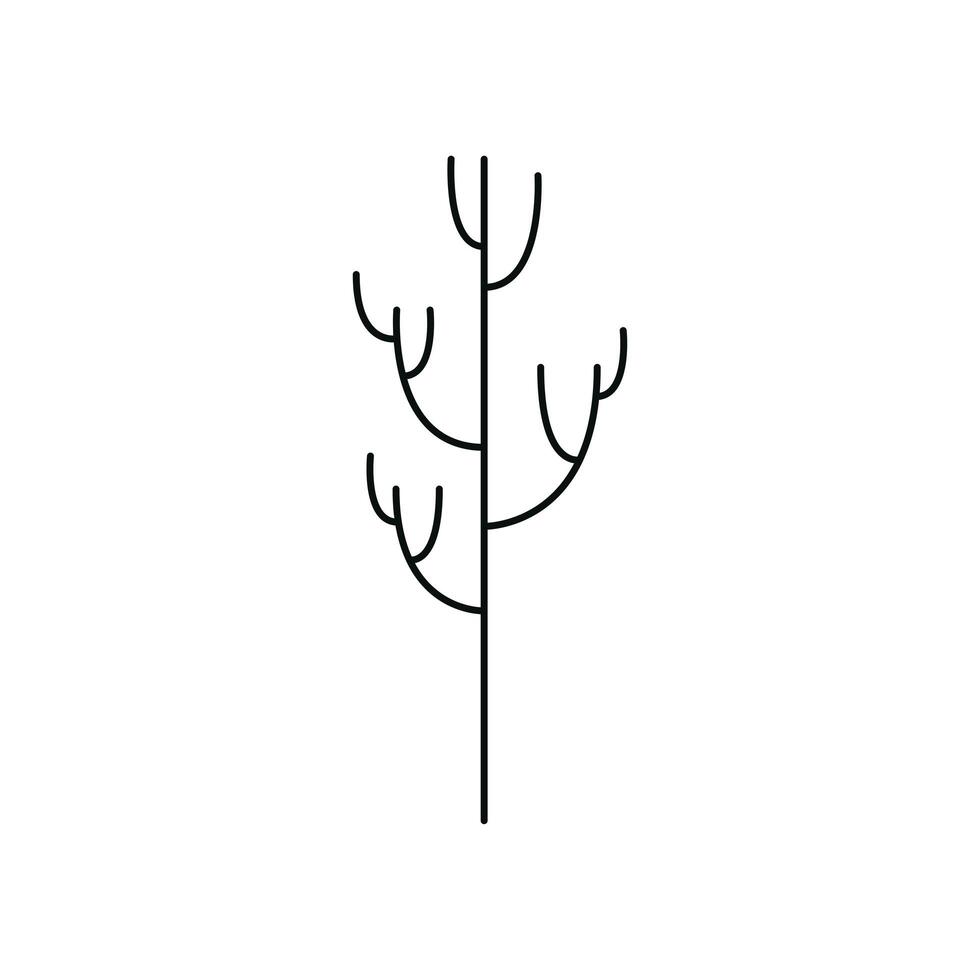 dry tree plant nature isolated icon vector