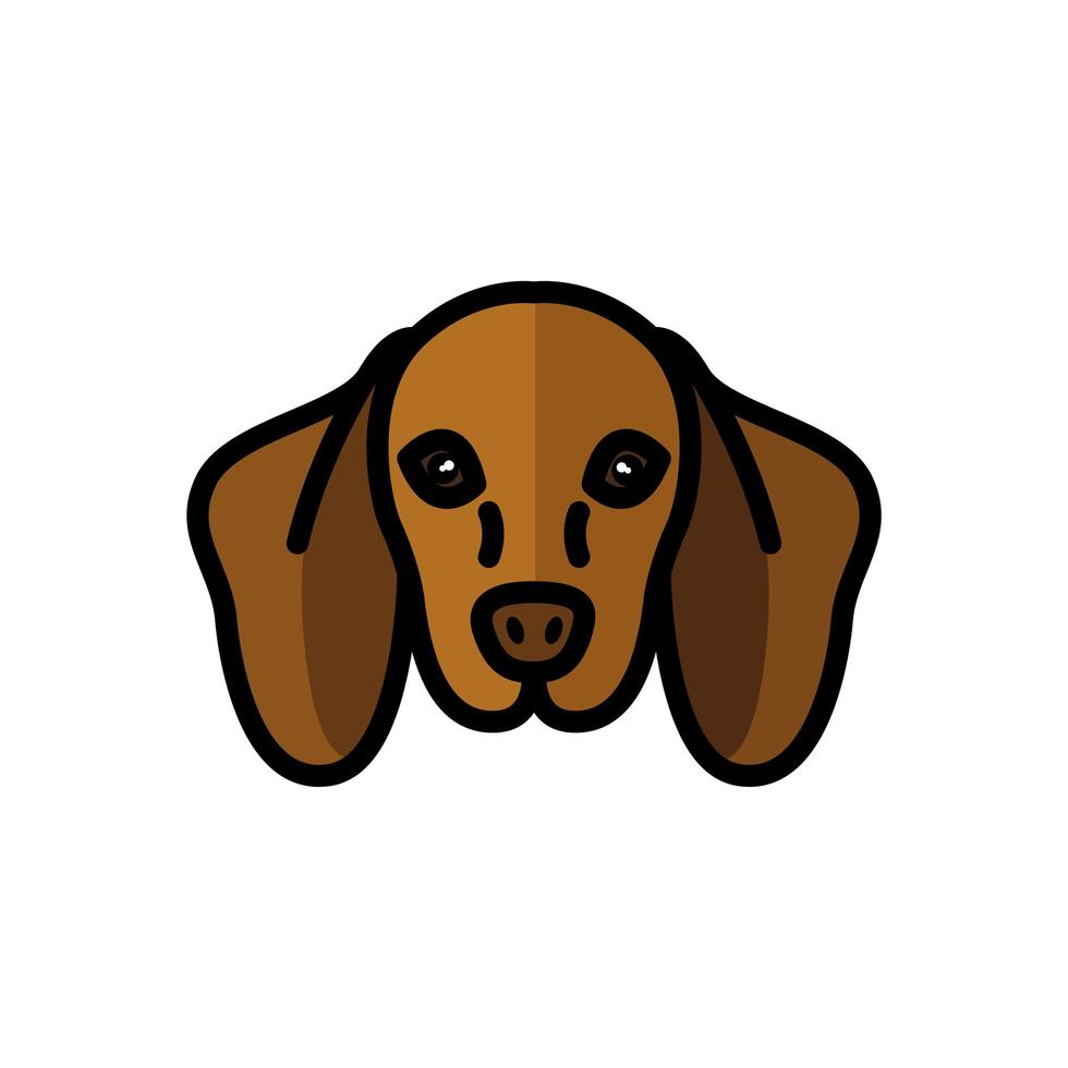 hound dog pet mascot breed head character vector