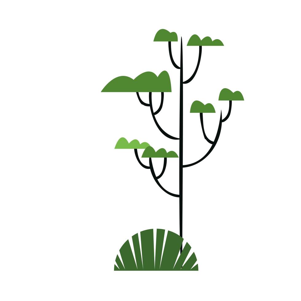 icono aislado de la naturaleza de la planta del árbol vector