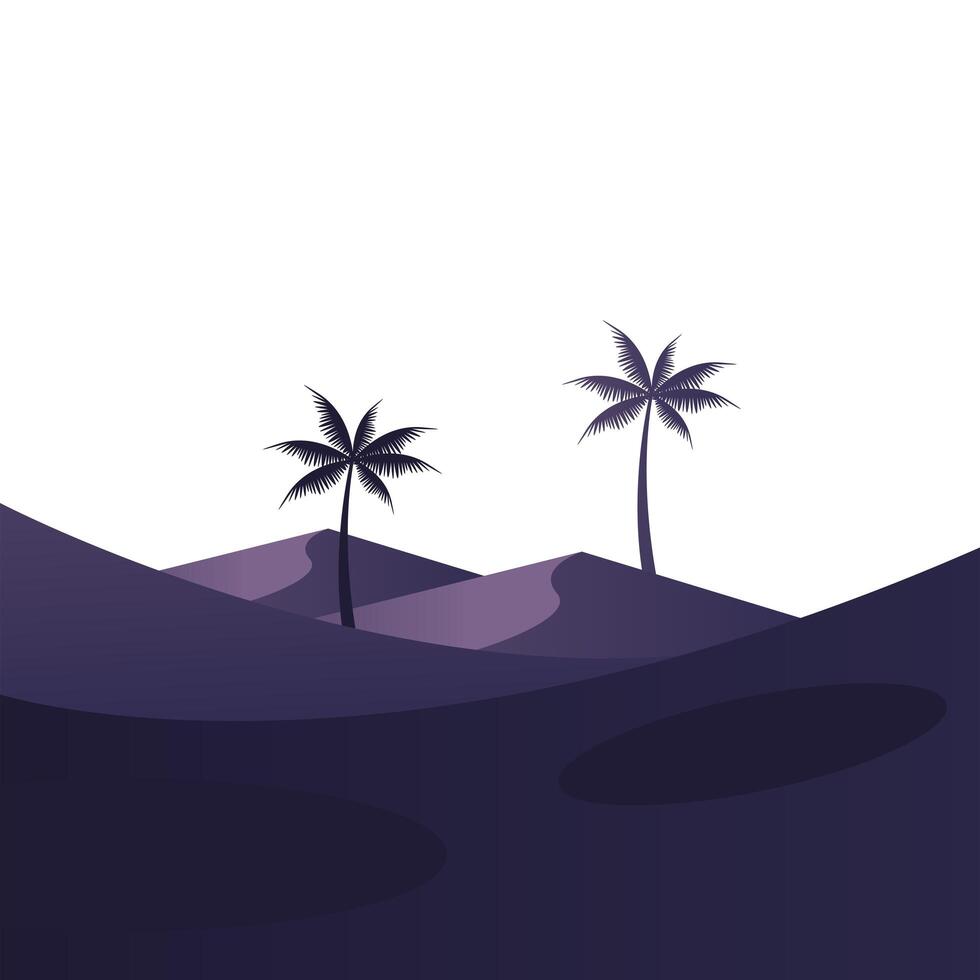 desert and palms manger scene vector