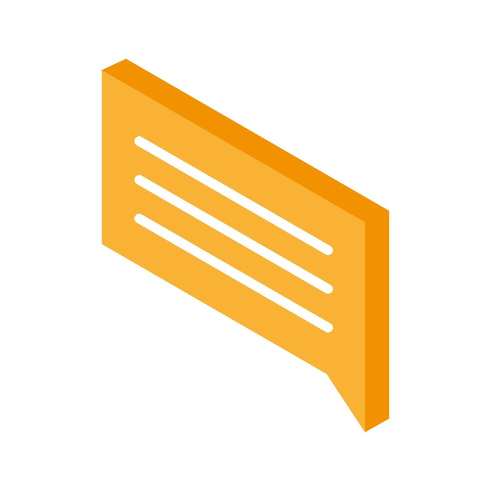 speech bubble isometric style icon vector