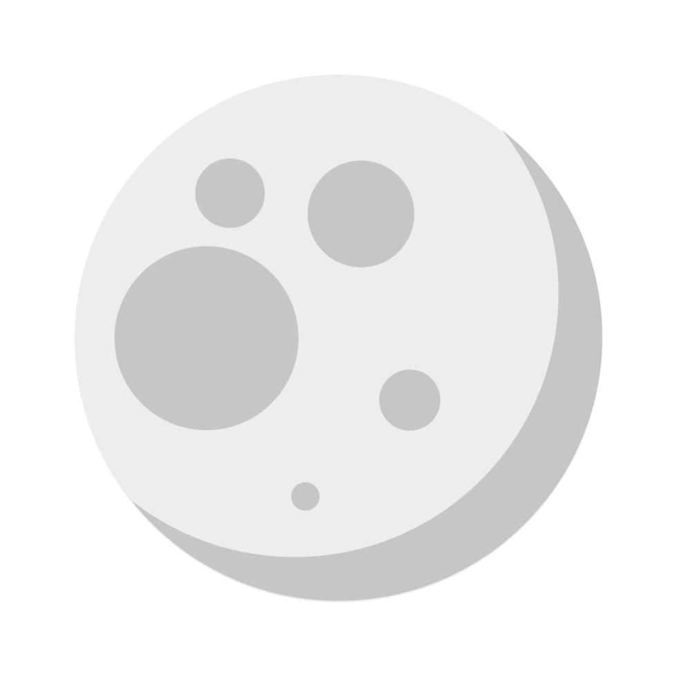 full moon night isolated icon vector