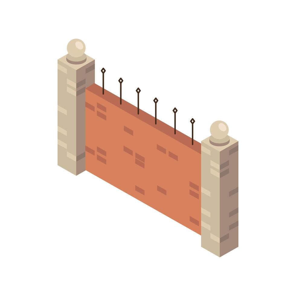 wall park Isometric style icon vector