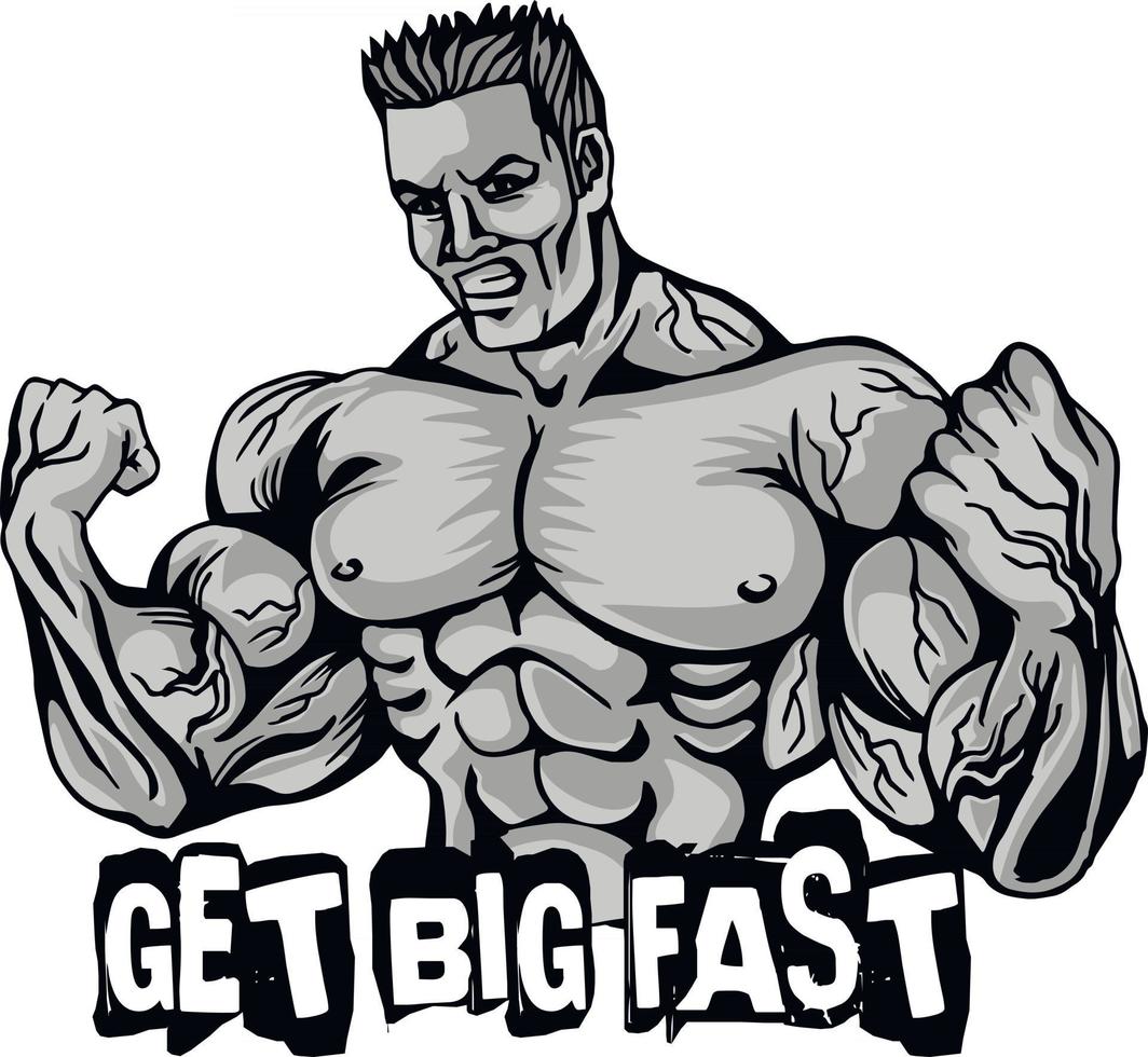 motivational t shirt design with bodybuilder vector