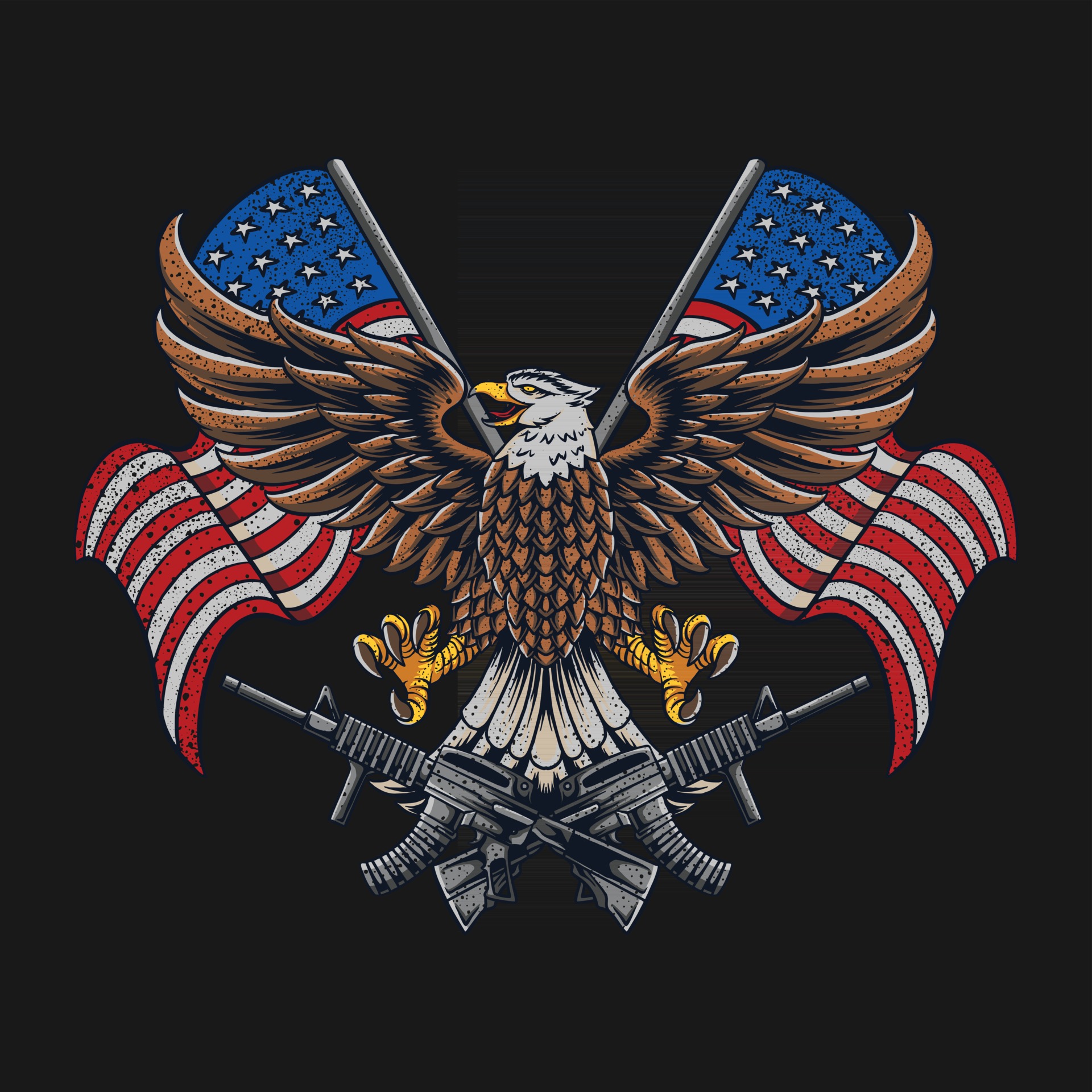 Top 59+ imagen eagle with american flag background - thpthoangvanthu.edu.vn